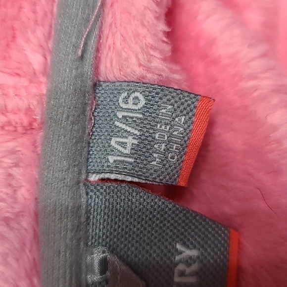 Free Country GIRLS Faux Fur Zipped Hoodie Pink Silver Pockets Sz 14/16 EUC - Picture 9 of 10